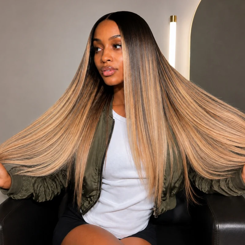 Amanda Hair 300% Density Pre Everything Honey Blonde Ombre official product photo