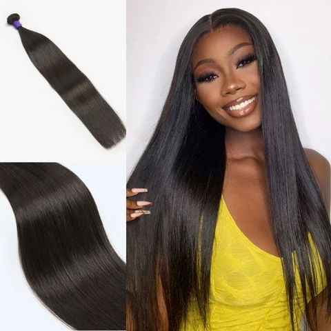 Luvme Hair 1Pc Straight Body Wave 100% Virgin Brazilian Human official product photo