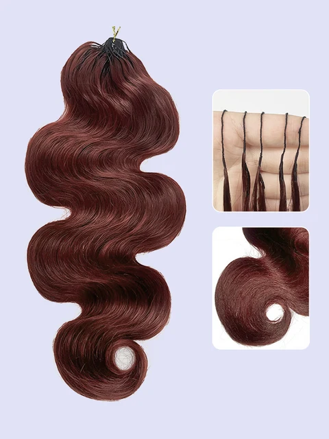 Wavymy Hair Reddish Brown Body Wave Crochet Hair Boho official product photo